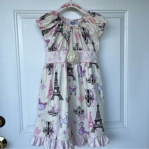 •Ann Loren• Girls Paris Theme Dress - Size 7/8